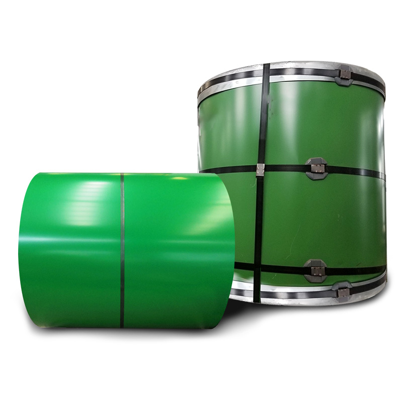 Chinese Professional Zinc Coated Galvanized Steel Coil / Sheet / Strip - Grass Green RAL6010 Color Coated Steel Coil For Roofing, Building, Steel Structure – Baowusteel company detail pictures